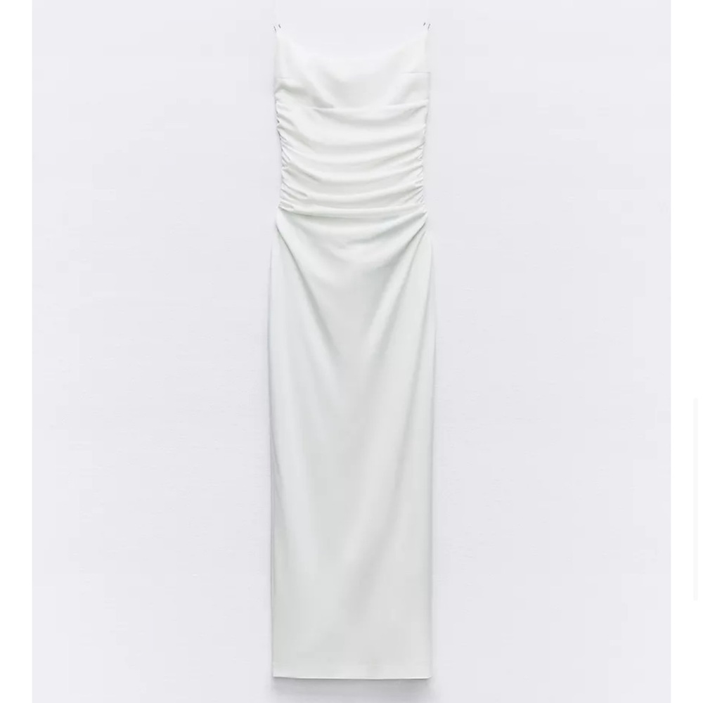 Zara draped open back dress
